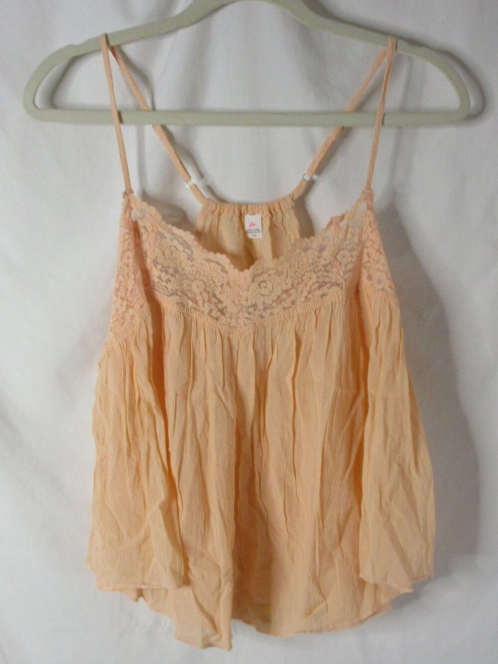 Free People Intimately Sparkling Sunset Tank Top Camisole Peach Size Large NWT